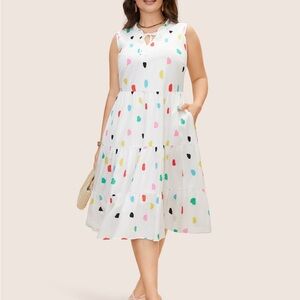 NWT BloomChic Sz 10 Colorful Polka Dot Sleeveless Dress